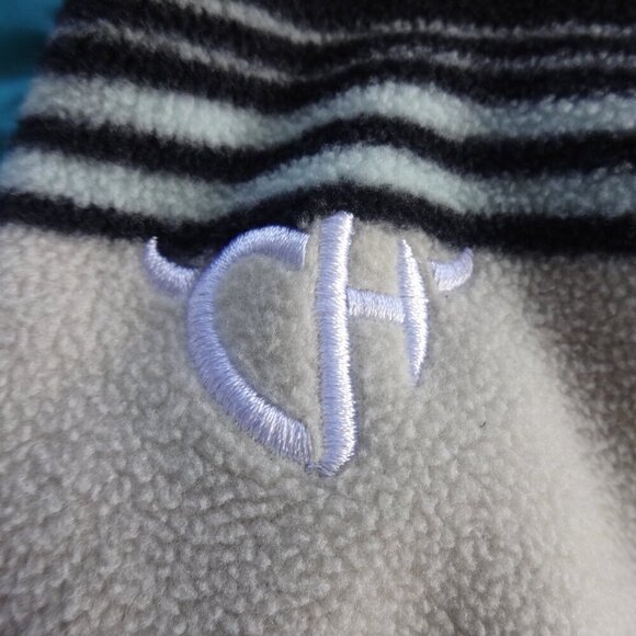 Cowgirl Hardware women's size S, pull over stripe fleece top 5 snap neck closure - Picture 5 of 16